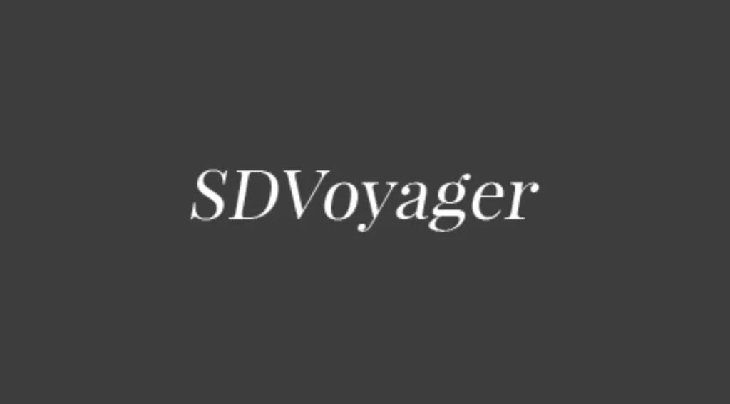 SDVoyager logo featuring media coverage of Diaspora Therapy Group interview and community spotlight